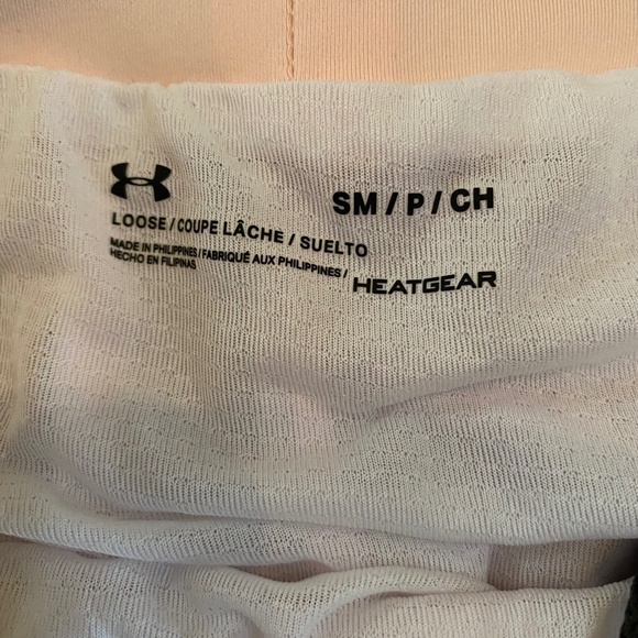 🎉Under Armour Light Pink Athletic Shorts w/ Liner, Drawstring, Size S, NWOT - Picture 3 of 4